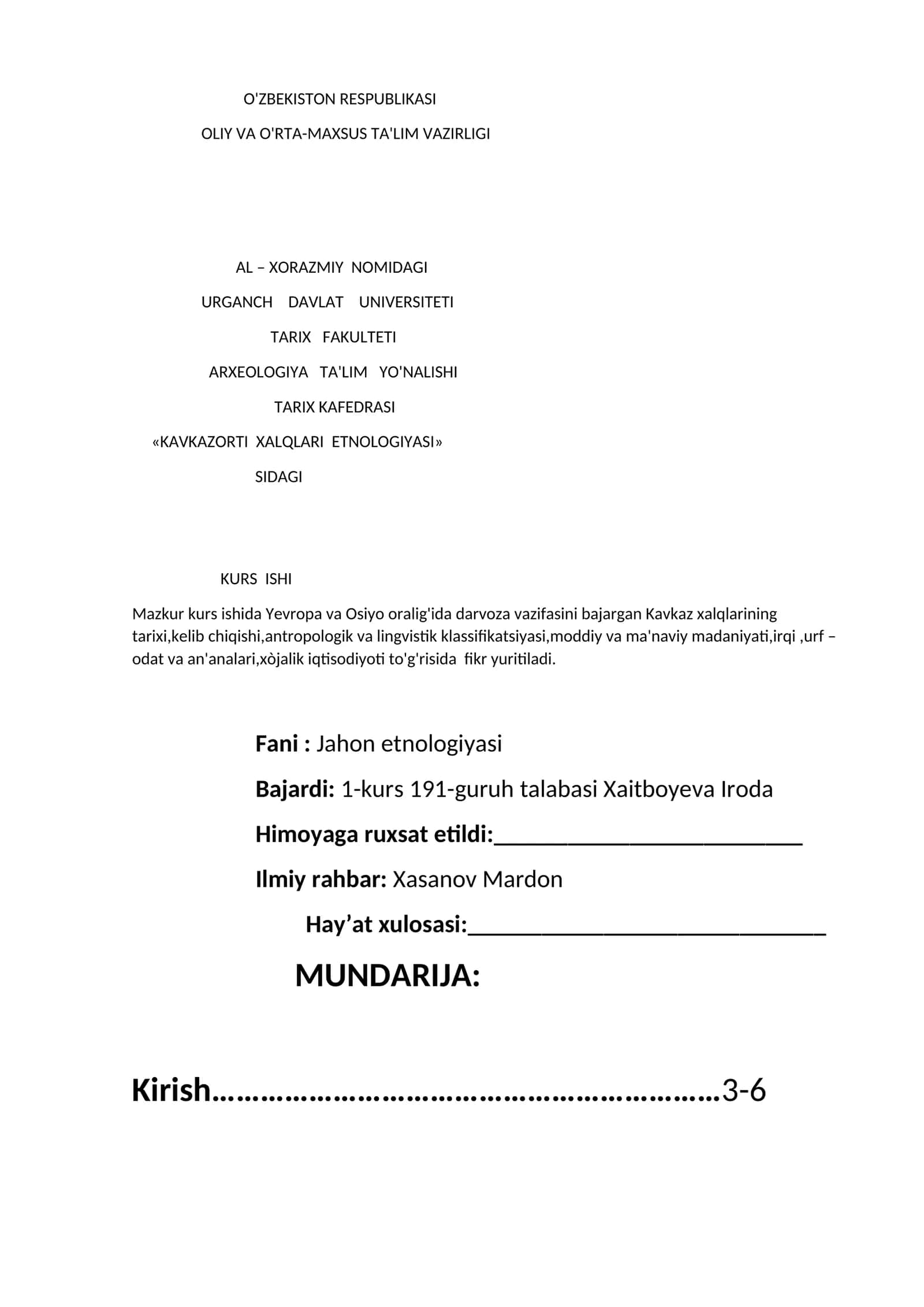 KAVKAZORTI XALQLARI ETNOLOGIYASI 1
