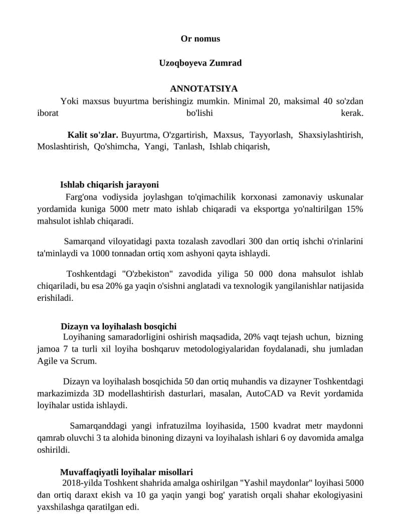 Farg'ona vodiysida to'qimachilik korxonasi 1