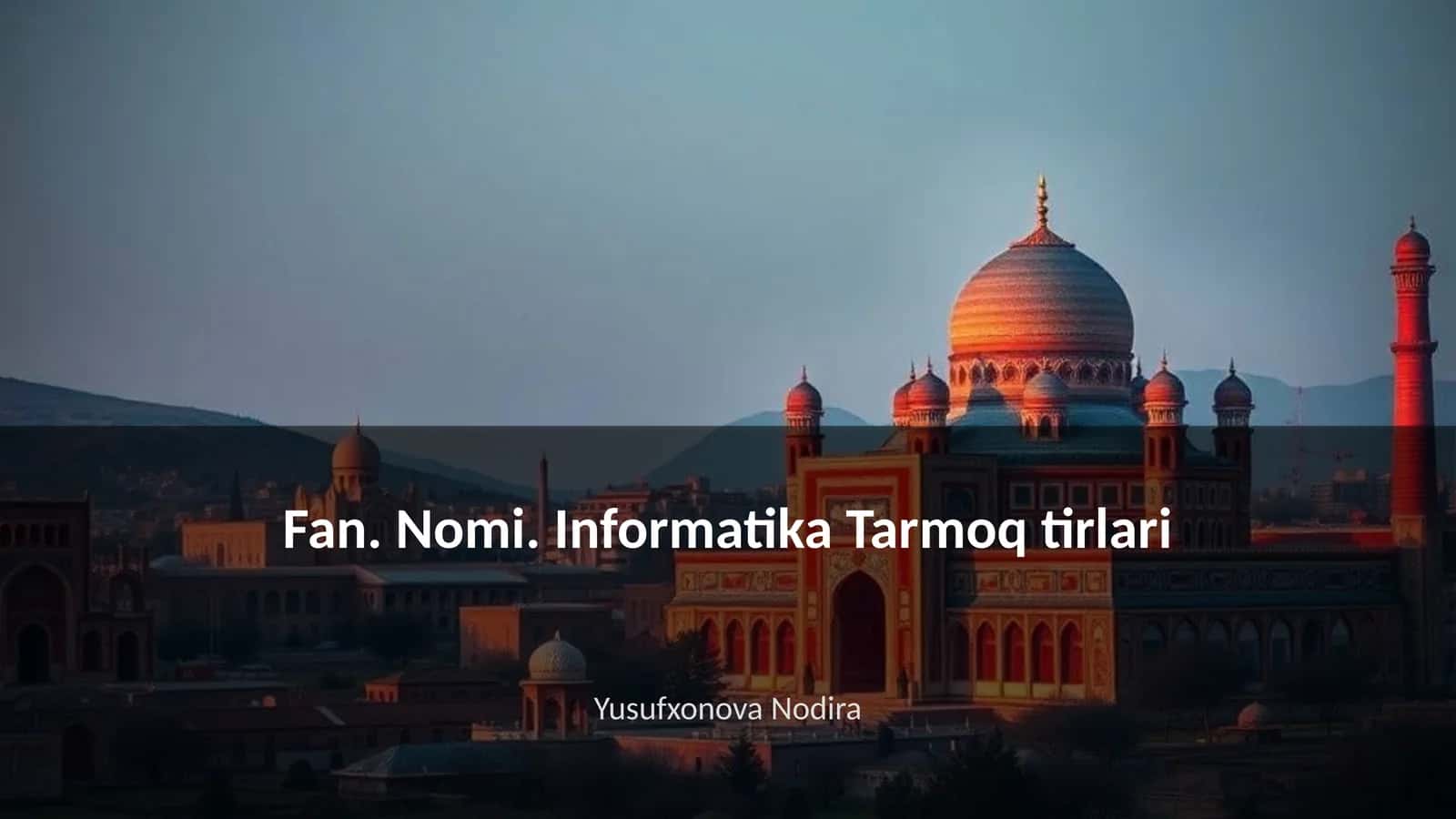 Tarmoq turlari 1