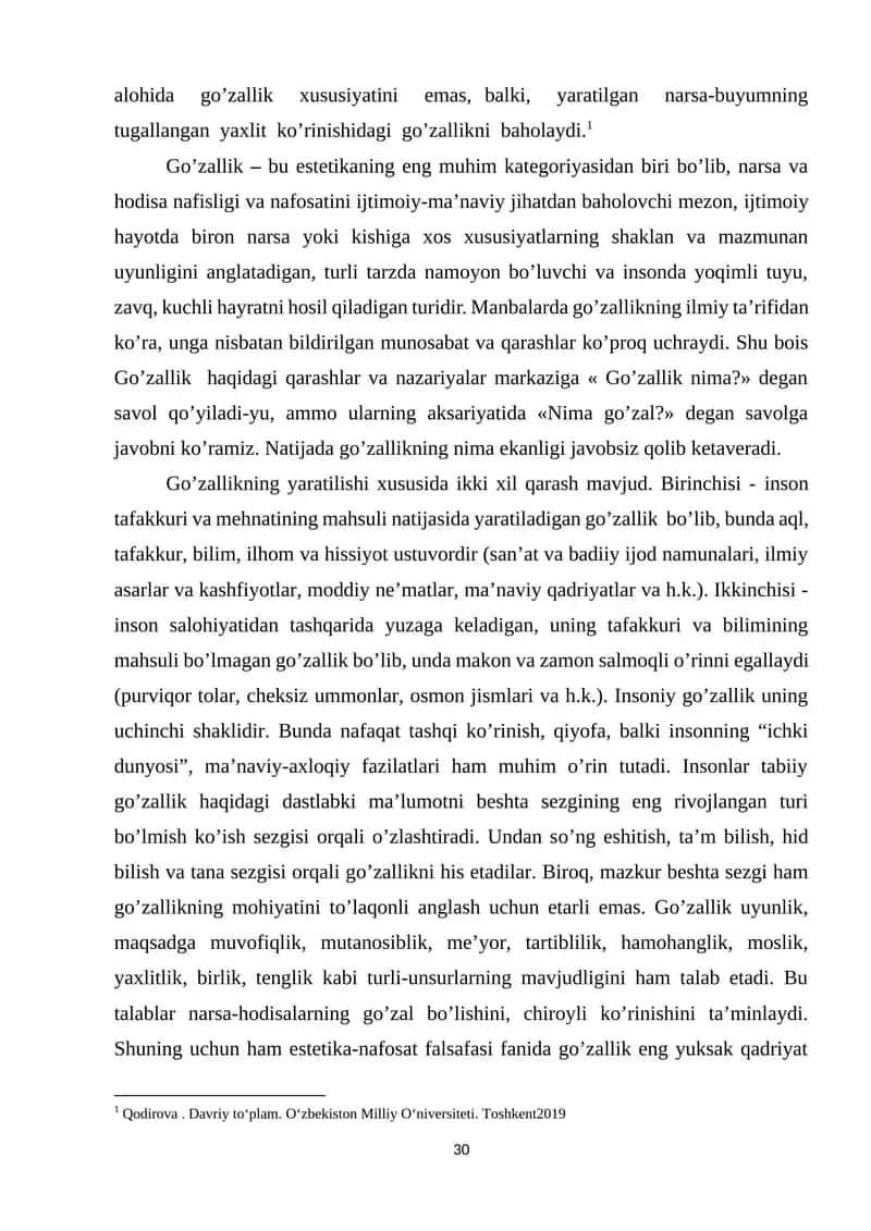 Go'zallikning Yaratilishi 1