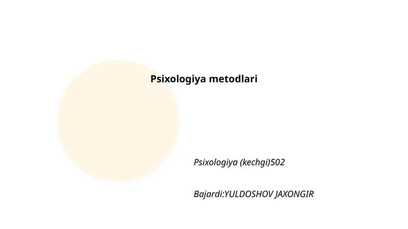 Psixologiya metodlari 1