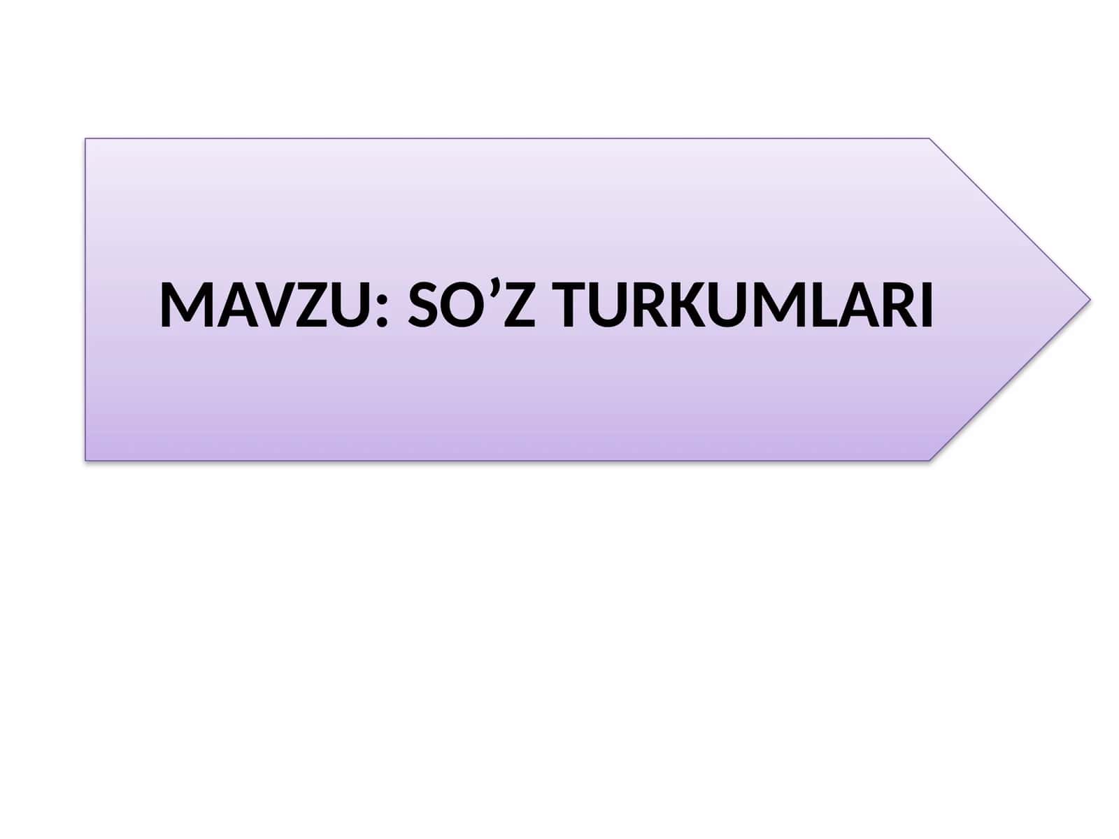 SO’Z TURKUMLARI 1