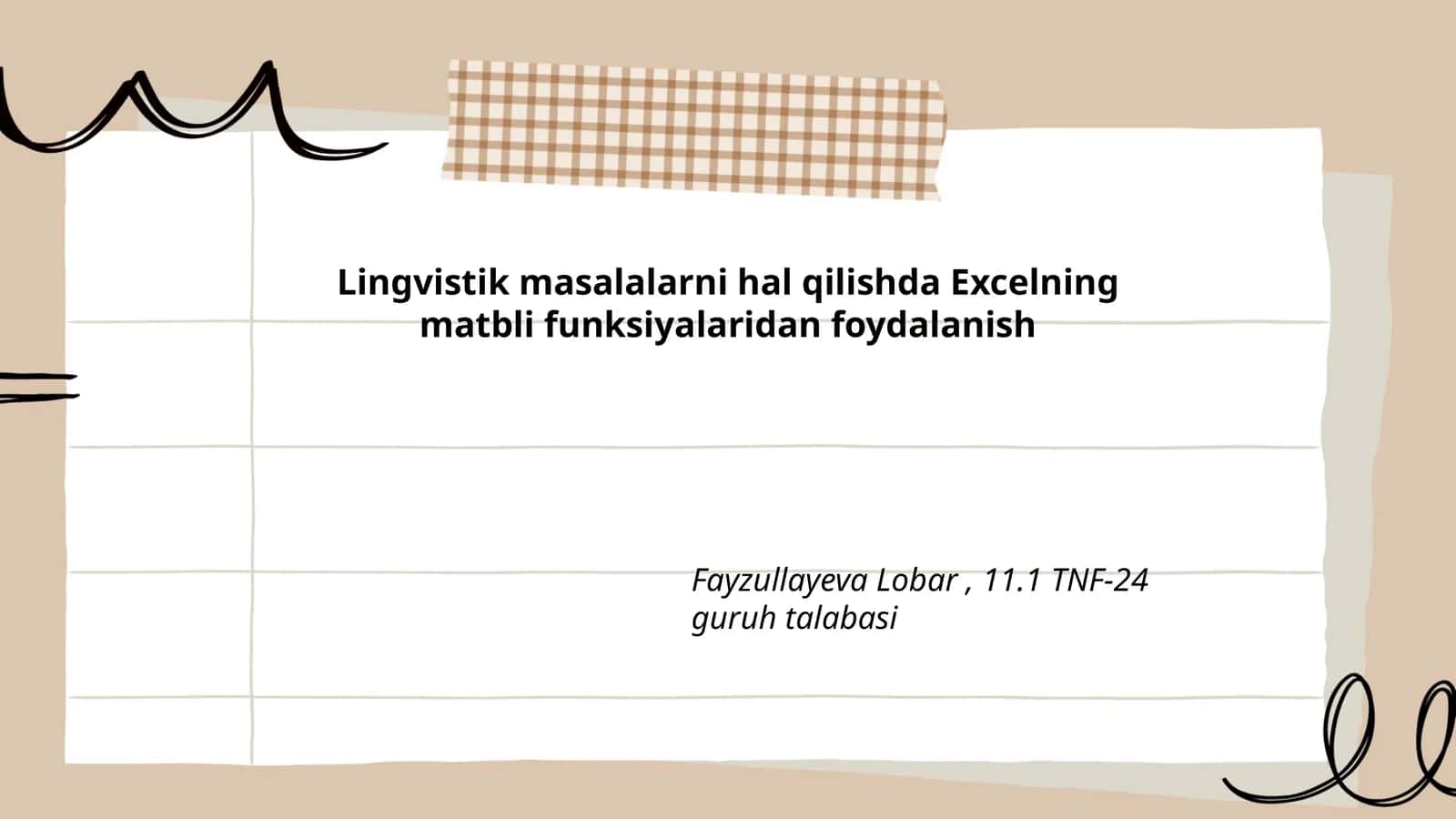 Excelning matbli funksiyalaridan foydalanish 1
