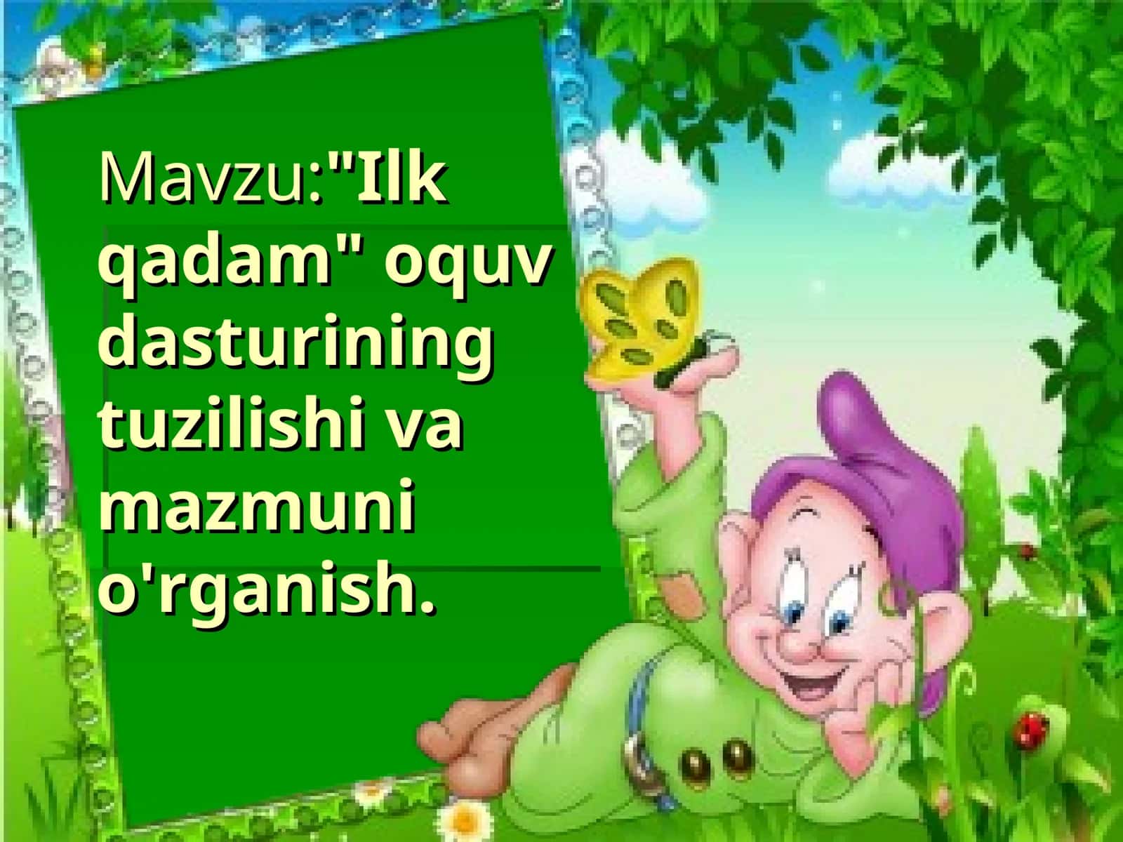 Ilk qadam o'quv dasturi 1
