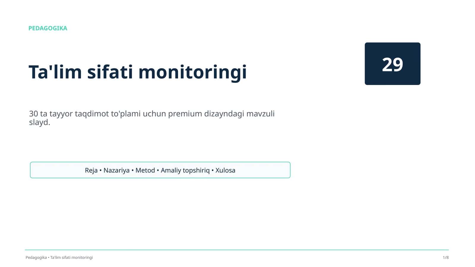 Ta'lim sifati monitoringi 1
