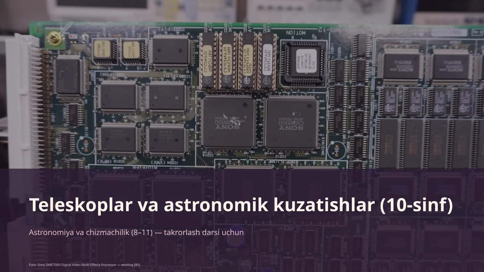 Teleskoplar va astronomik kuzatishlar (10-sinf) 1
