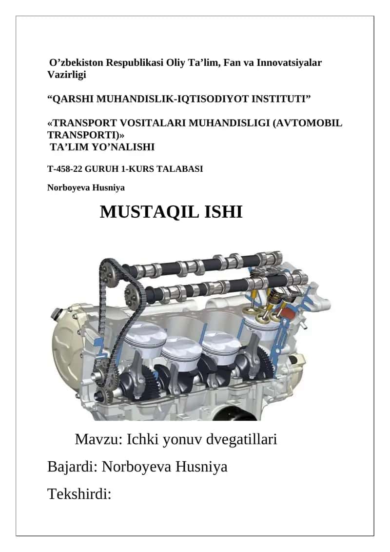 Ichki yonuv dvigatellari 1