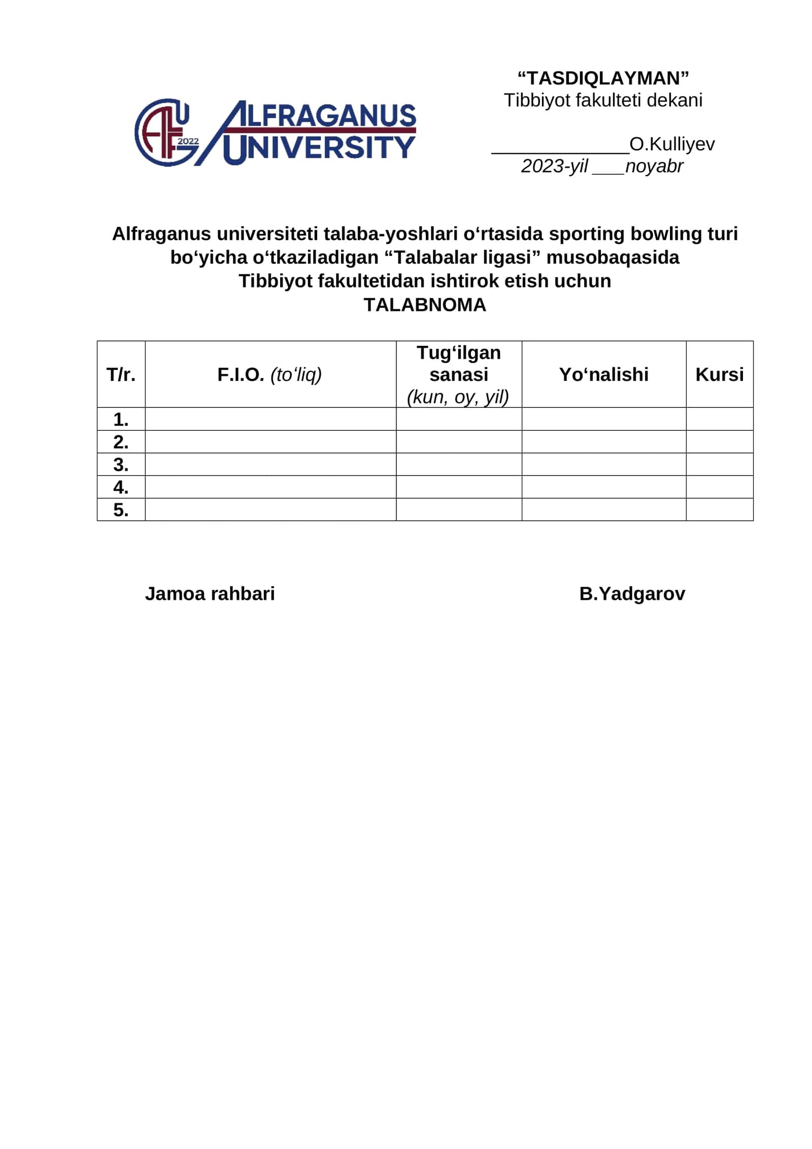 Talabalar ligasi musobaqasi 1
