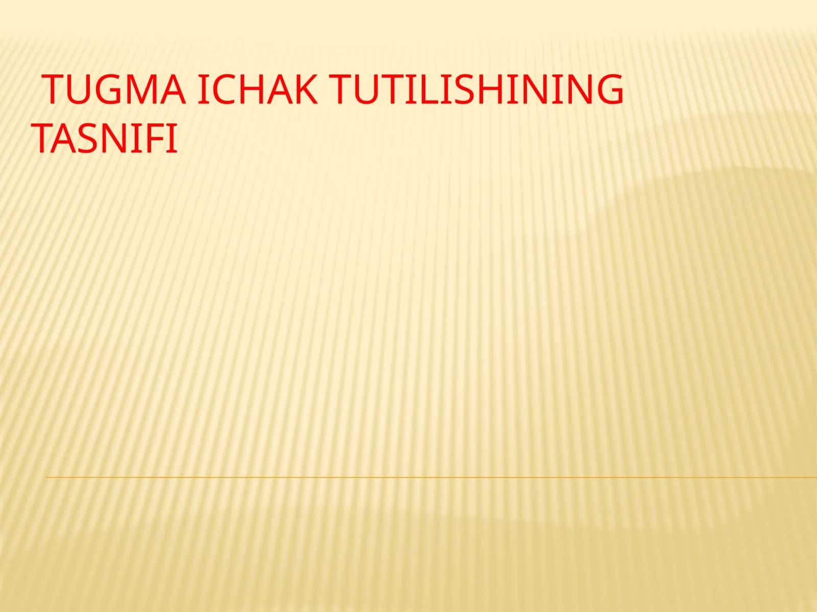 Tugma ichak tutilishining tasnifi 1