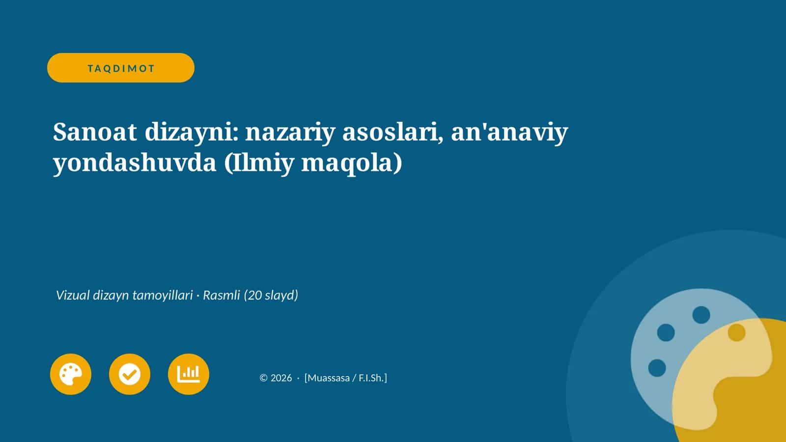 Sanoat dizayni: nazariy asoslari, an'anaviy yondashuvda (Ilmiy maqola) 1