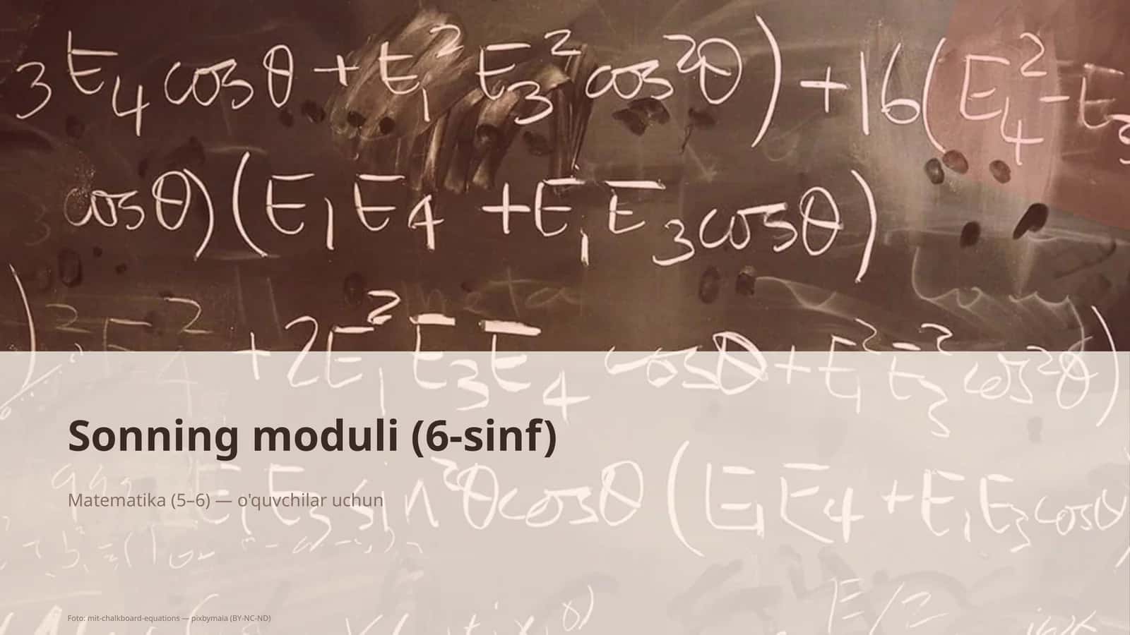 Sonning moduli (6-sinf) 1