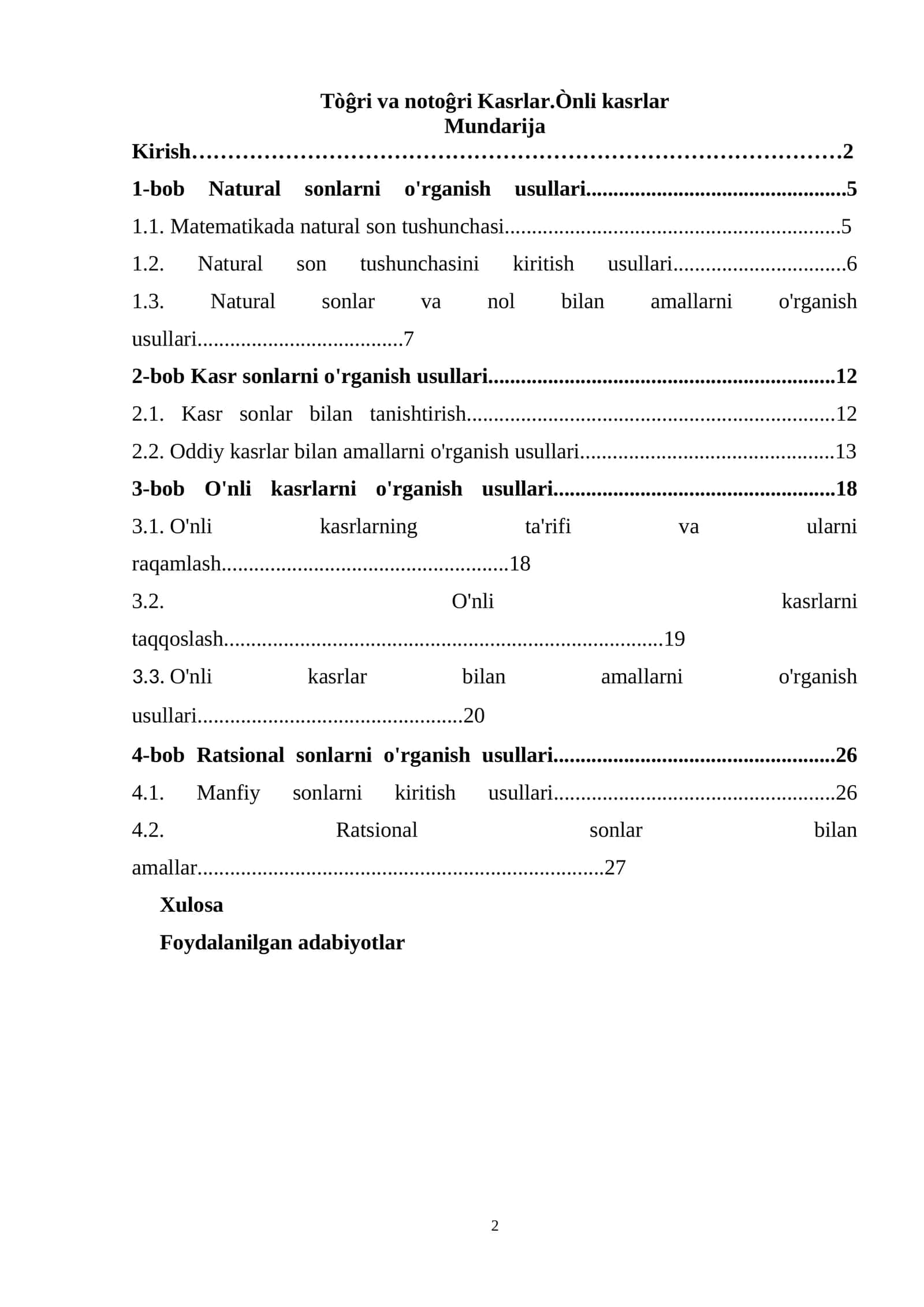Tòĝri va notoĝri Kasrlar.Ònli kasrlar 1