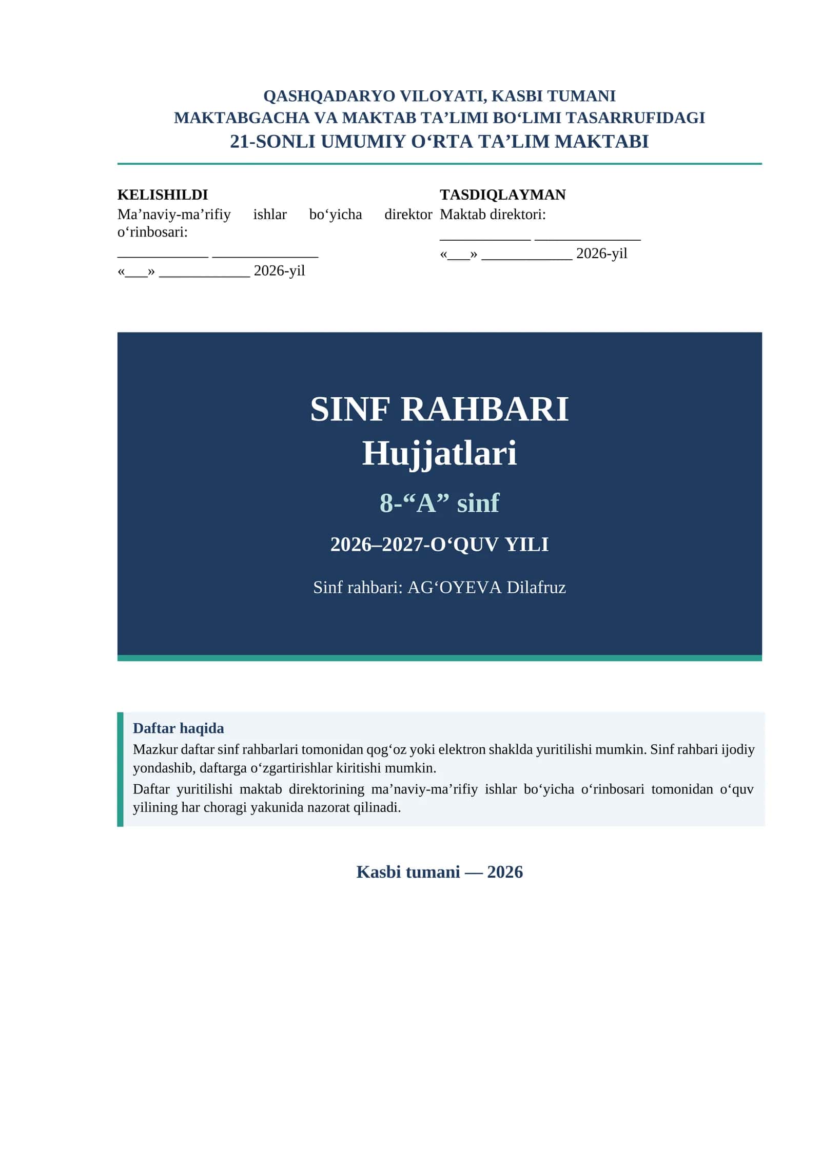Sinf rahbari hujjatlari 2026_27 1
