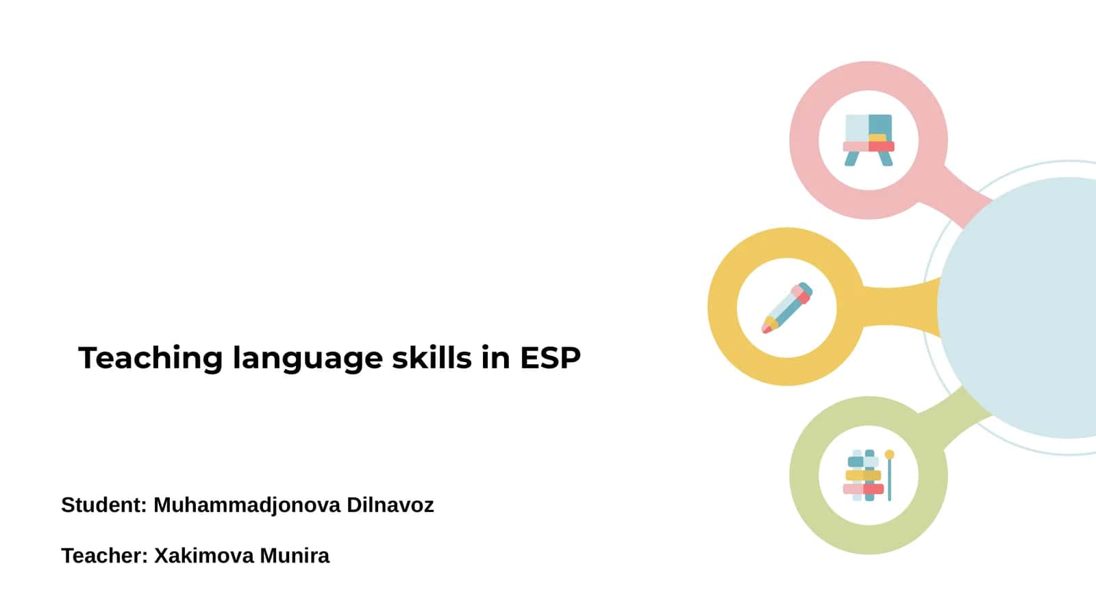 Teaching language skills in ESP 1