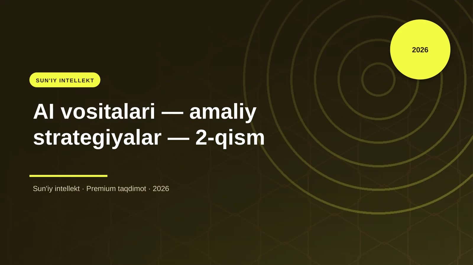 AI vositalari — amaliy strategiyalar — 2-qism 1