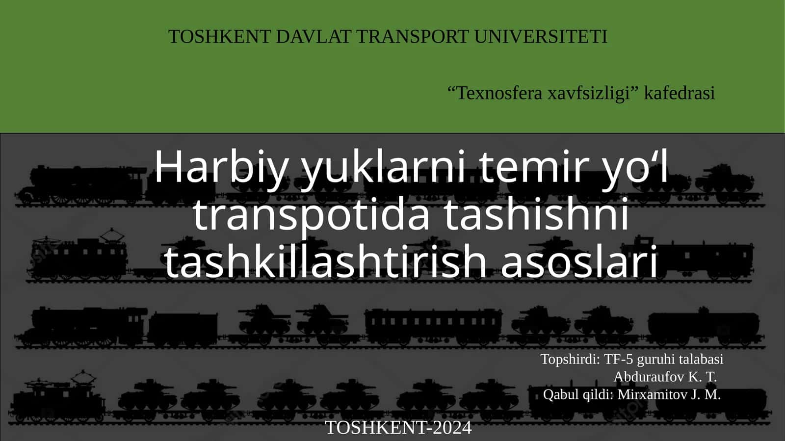 Harbiy yuk va harbiy eshelonlar 1