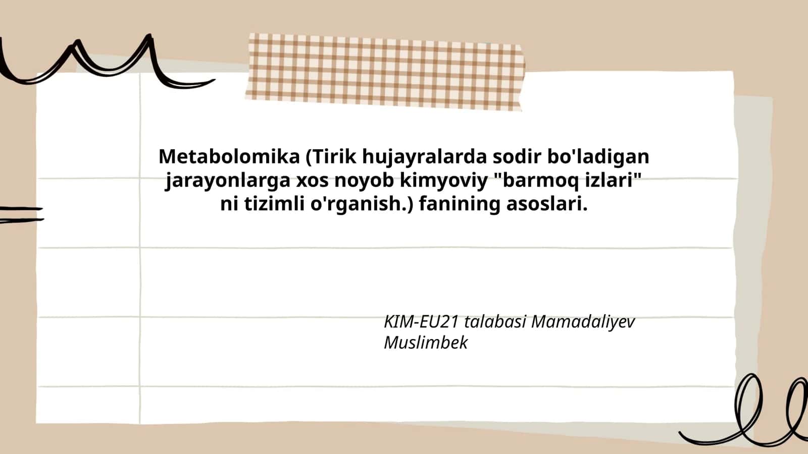 Metabolomika 1