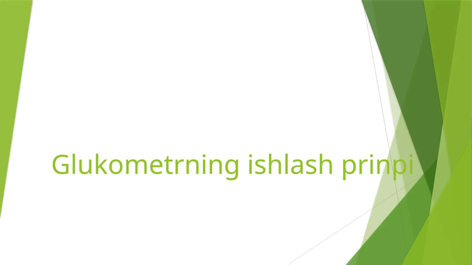 Glukometrning ishlash printsi 1