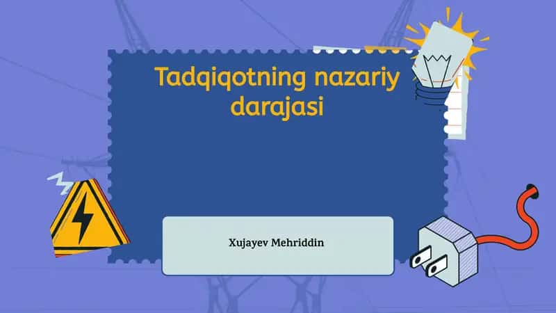 Tadqiqotning nazariy darajasi 1