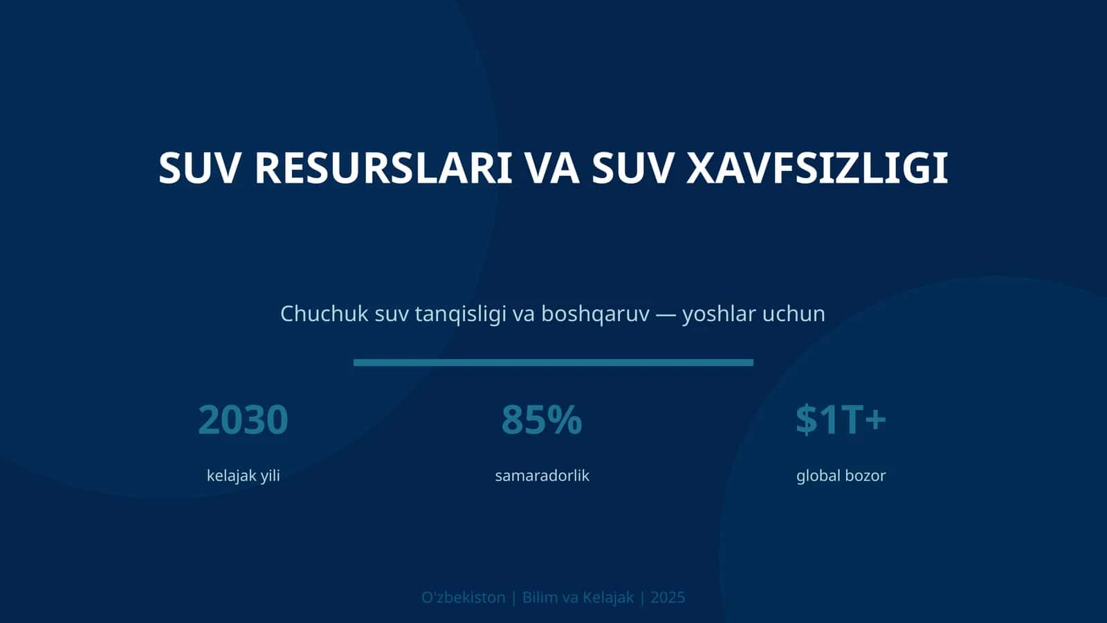 SUV RESURSLARI VA SUV XAVFSIZLIGI 1
