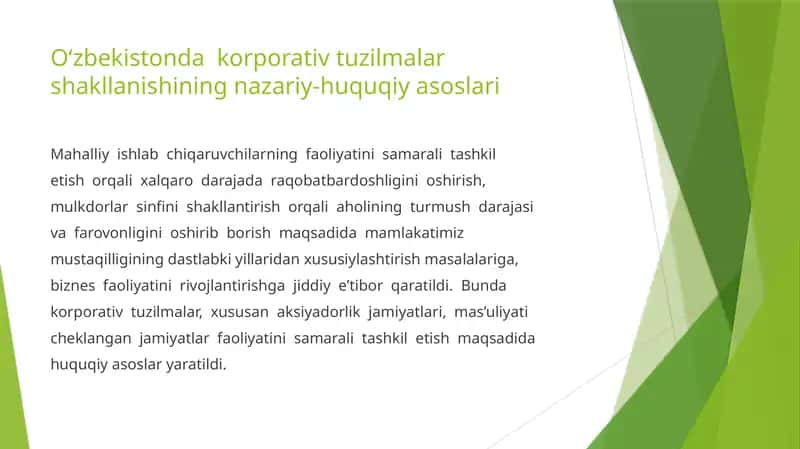 Mahalliy ishlab chiqaruvchilarning faoliyatini samarali tashkil etish 1