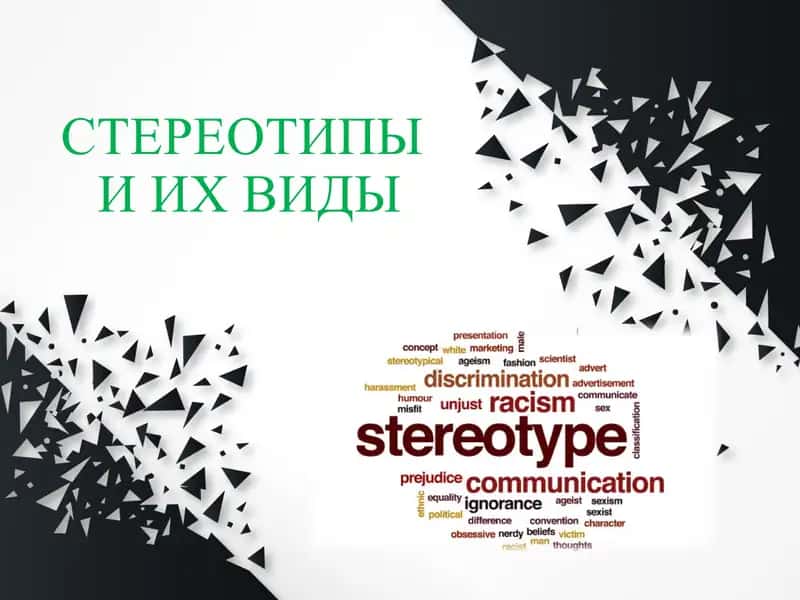 СТЕРЕОТИПЫИ ИХ ВИДЫ 1