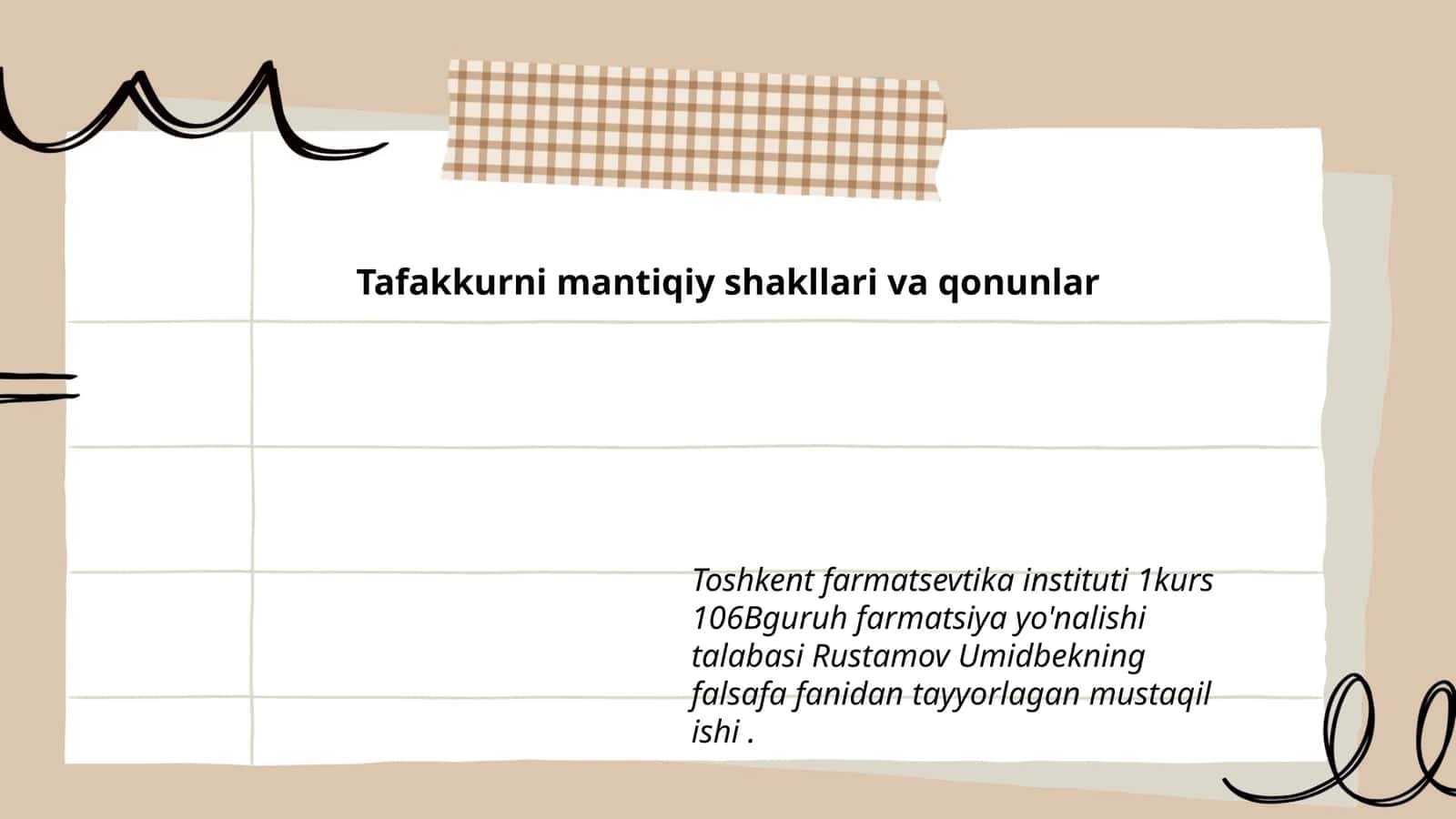 Tafakkurni mantiqiy shakllari va qonunlar 1