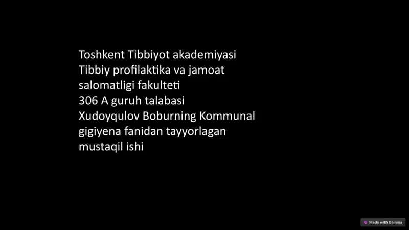 Ichimlik Suvi Sifatining Laboratoriya Tahlili va Gigienik Baholash 1