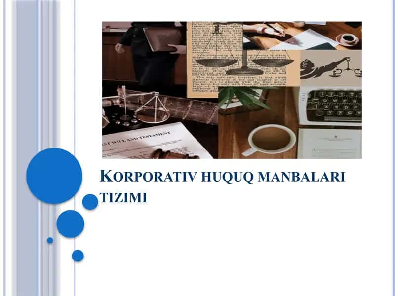 Korporativ huquq manbalari tizimi 1