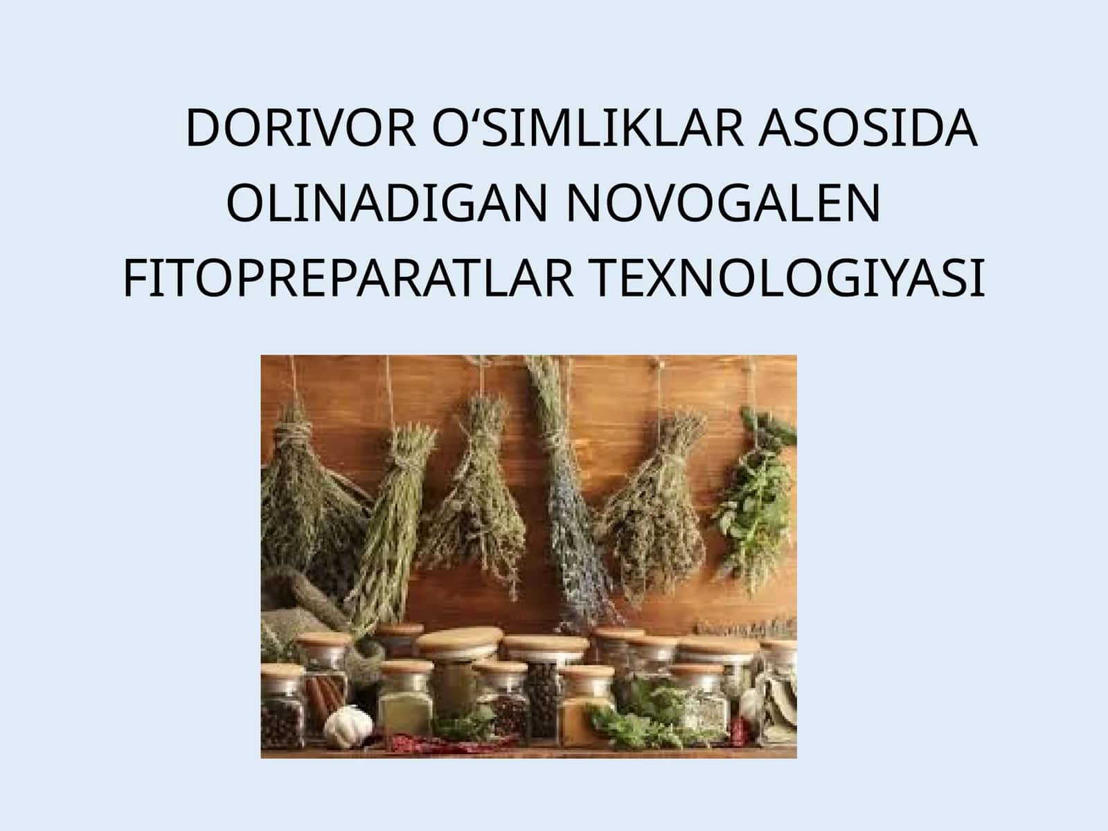 DORIVOR O‘SIMLIKLAR ASOSIDA OLINADIGAN NOVOGALEN FITOPREPARATLAR TEXNOLOGIYASI 1