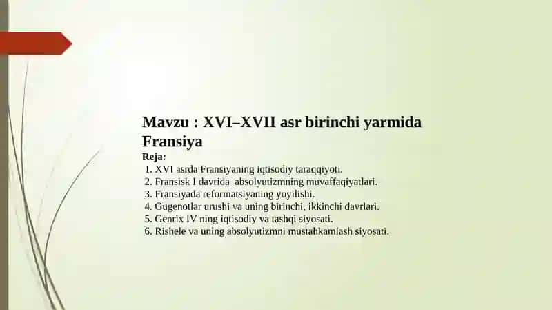 XVI–XVII asrda Fransiya