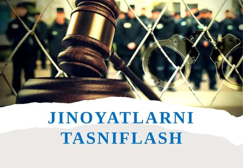 Jinoyatlarni tasniflash 1