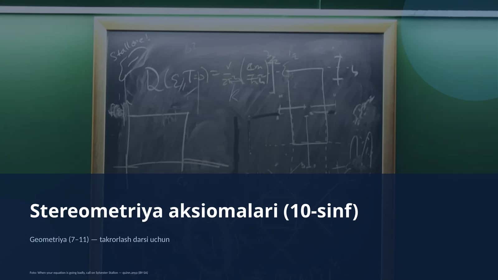 Stereometriya aksiomalari (10-sinf) 1