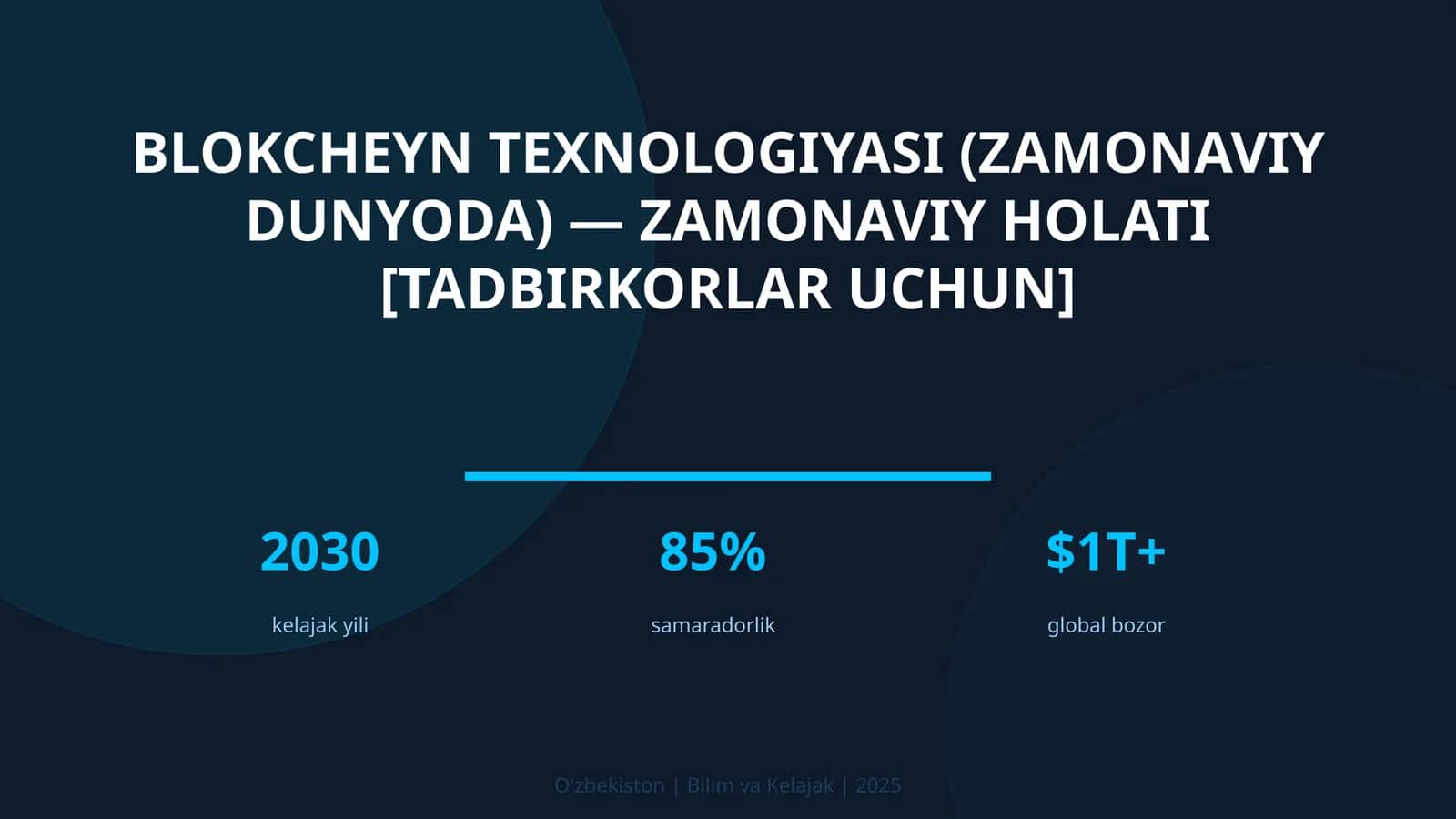 Blokcheyn texnologiyasi (zamonaviy dunyoda) — zamonaviy holati [tadbirkorlar uchun] 1