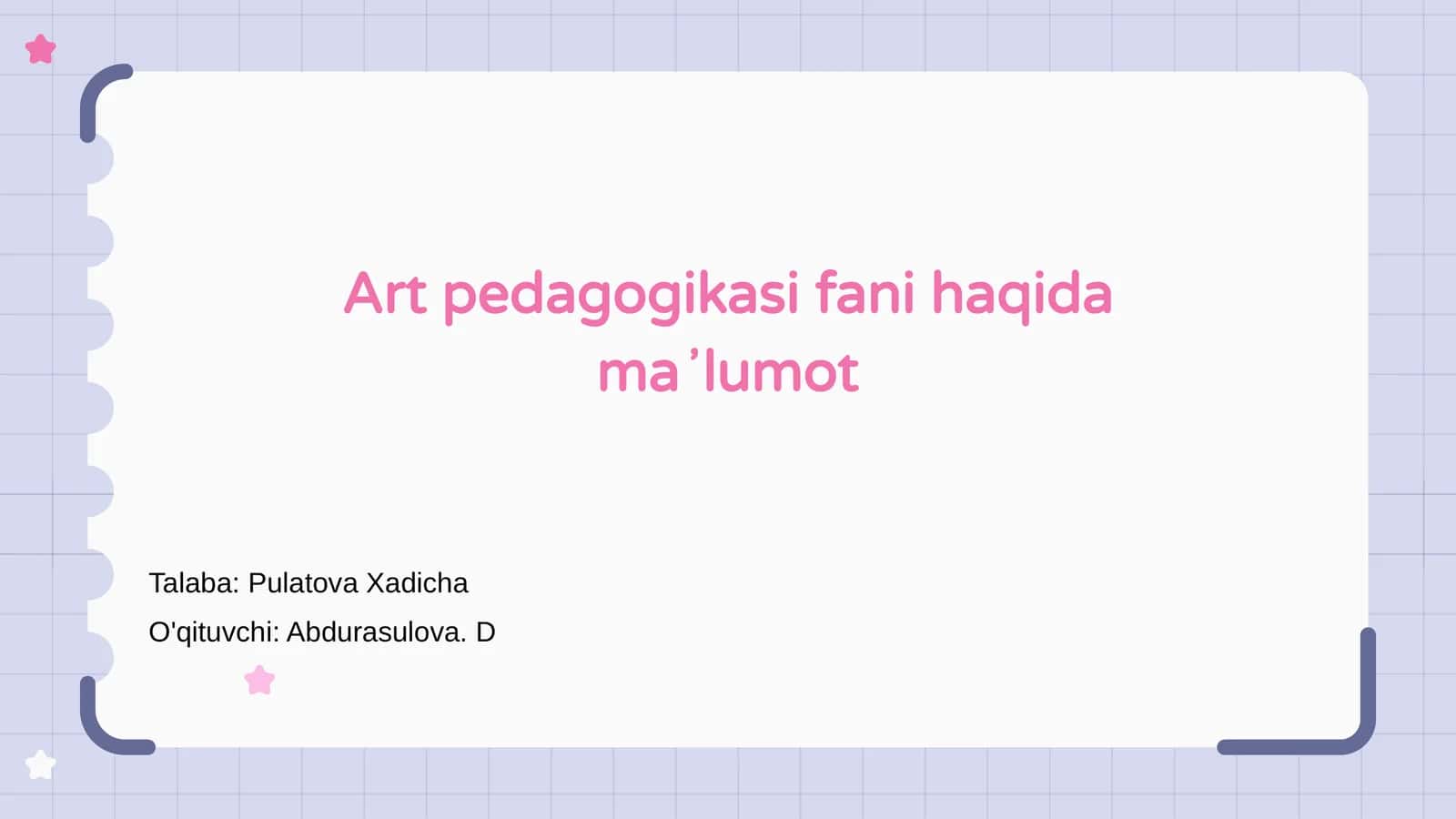 Art Pedagogikasining Asoslari 1