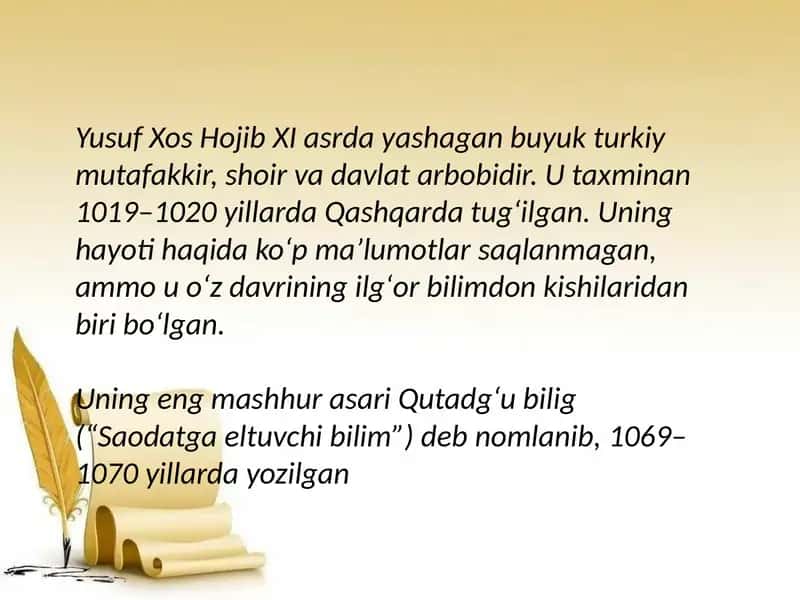 Yusuf Xos Hojib 1