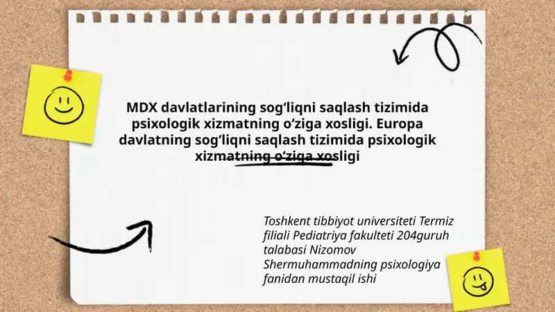 Psixologik xizmatning oʻziga xosligi 1