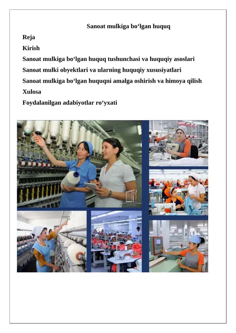 Sanoat mulkiga bo‘lgan huquq 1