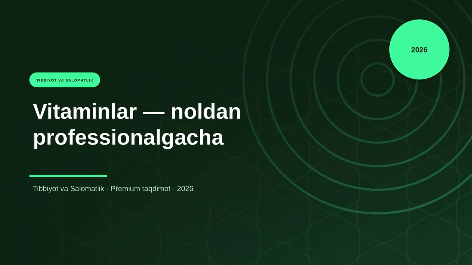 Vitaminlar — noldan professionalgacha 1