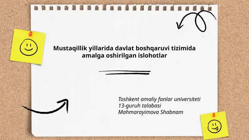 Mustaqillik yillarida davlat boshqaruvi tizimida amalga oshirilgan islohotlar 1