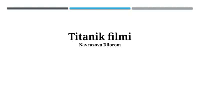 Titanik filmi 1
