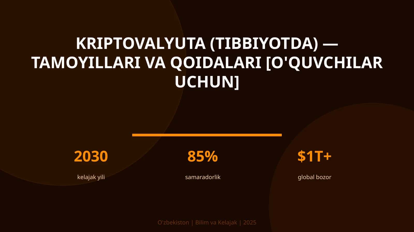 Kriptovalyuta (Tibbiyotda) — Tamoillari va Qoidalari [O'quvchilar uchun] 1