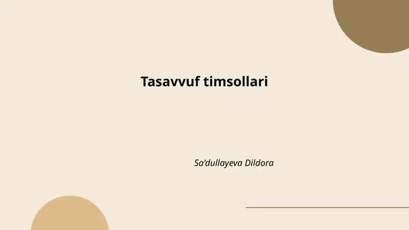 Tasavvuf timsollari 1