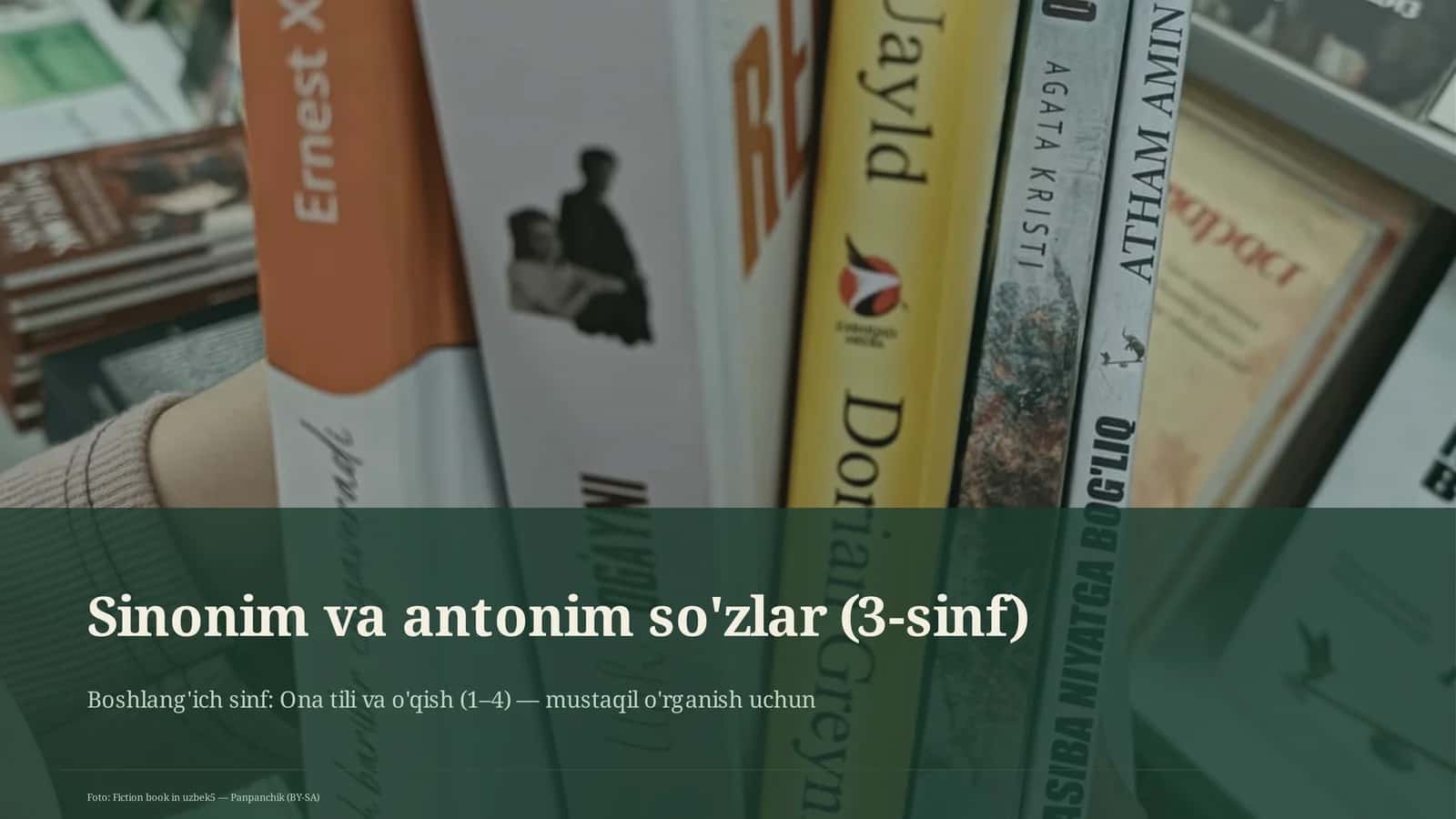 Sinonim va antonim so'zlar (3-sinf) 1