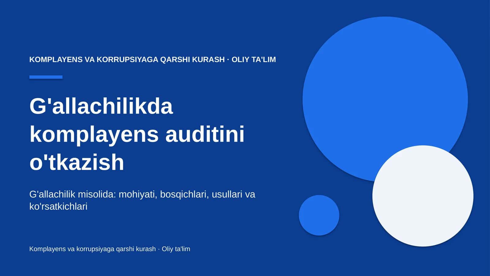 g'allachilikda komplayens auditini o'tkazish 1452 1