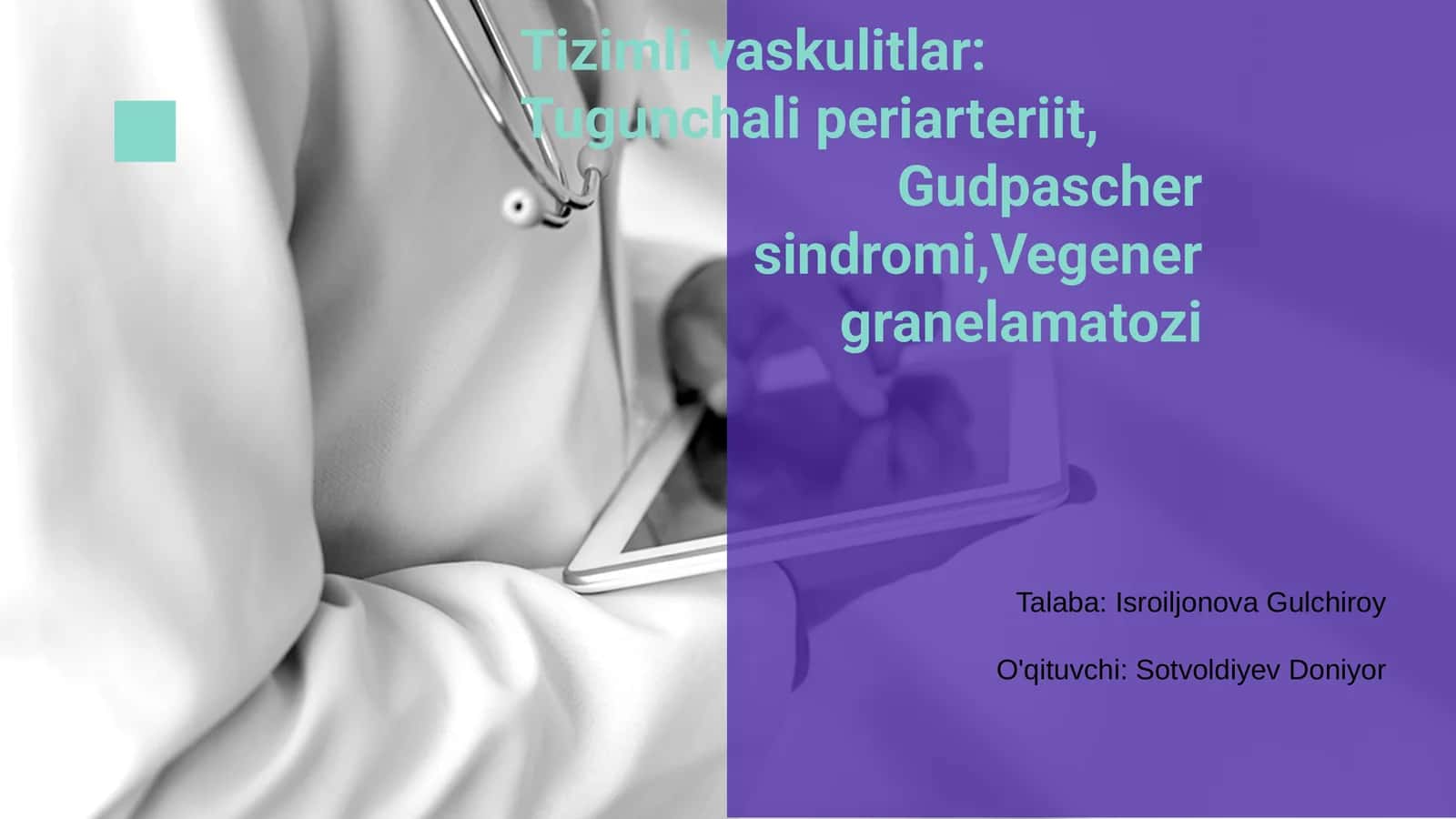 Tizimli Vaskulitlar 1