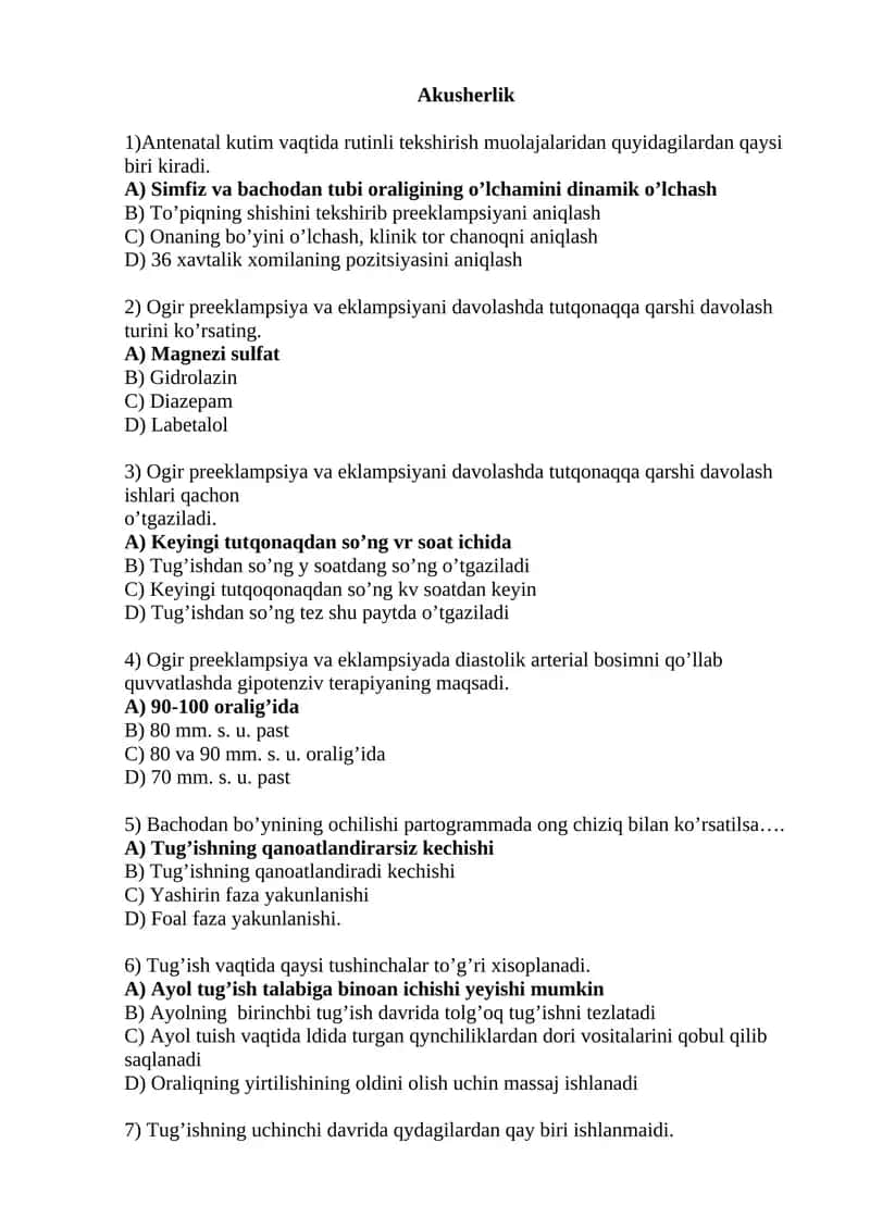 Akusherlik 1