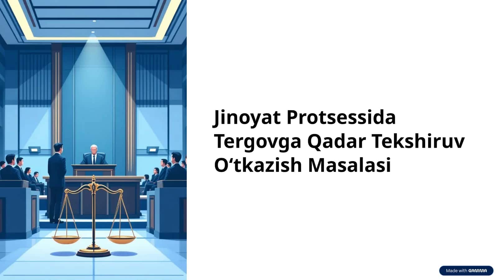 Jinoyat Protsessida Tergovga Qadar Tekshiruv O‘tkazish Masalasi 1