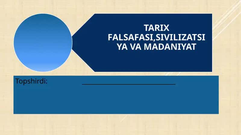 Tariх falsafasi 1