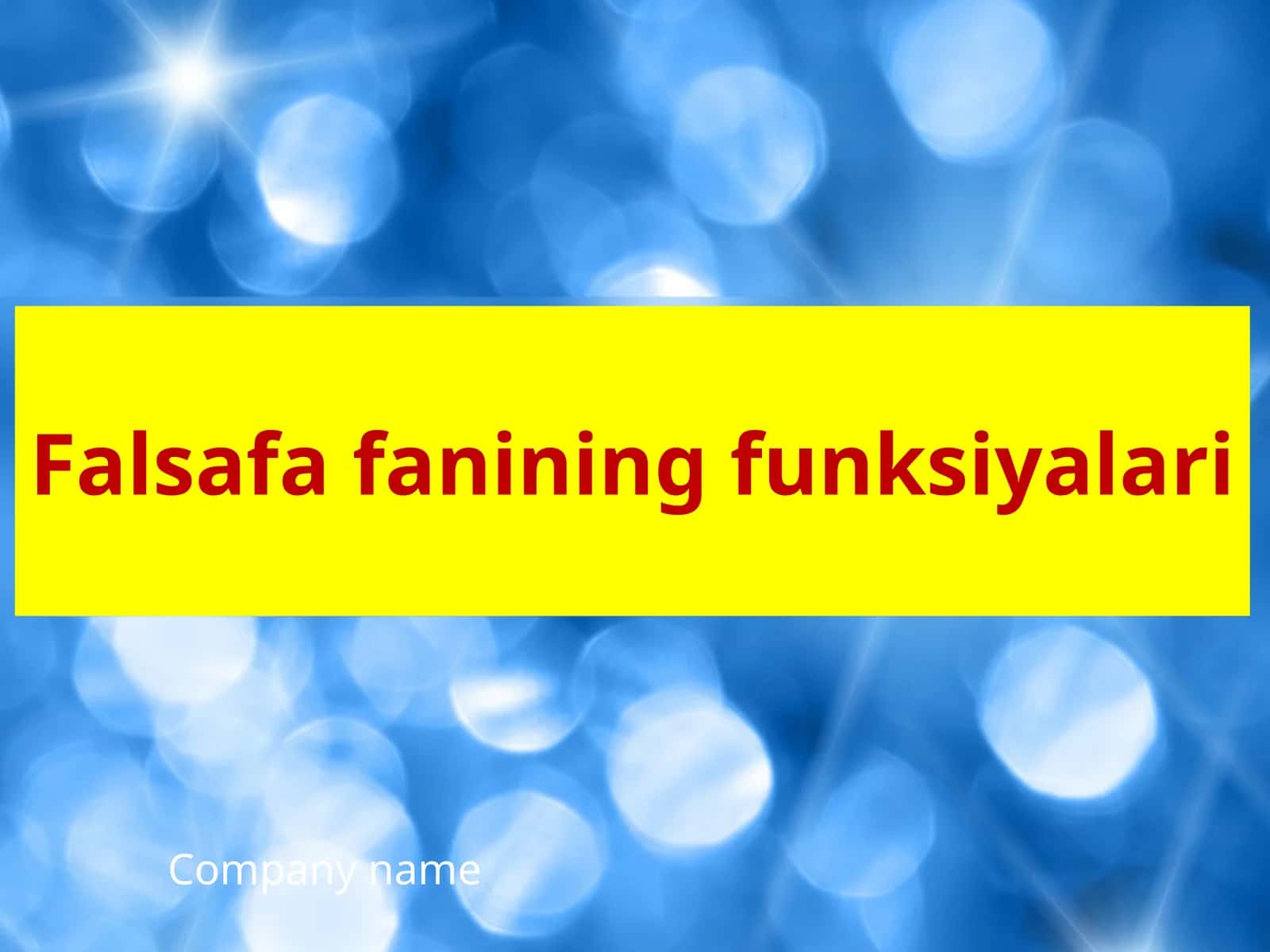 Falsafafanining funksiyalari 1